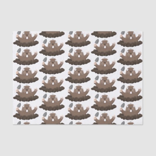 Papier Mousseline Drôle gopher de poche creusant dessin dessin de de (Recto)