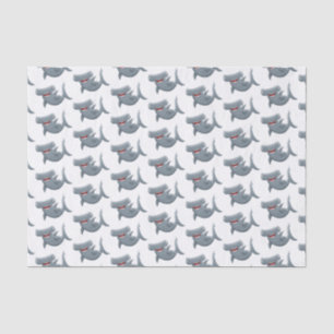 Papier Mousseline Drôle mignon requin marteau dessin animé