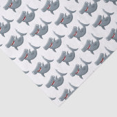 Papier Mousseline Drôle mignon requin marteau dessin animé (Détail)