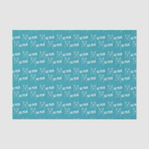 Papier Mousseline Drôle mignon sans Prob Llama Motif Bleu