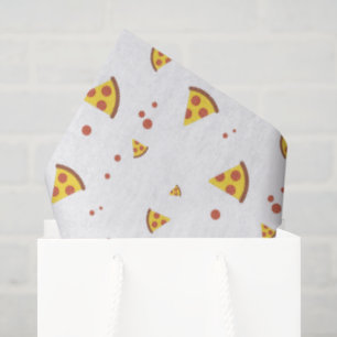 Papier Mousseline Drôle Motif Minimaliste de Pizza au Pepperoni Rétr