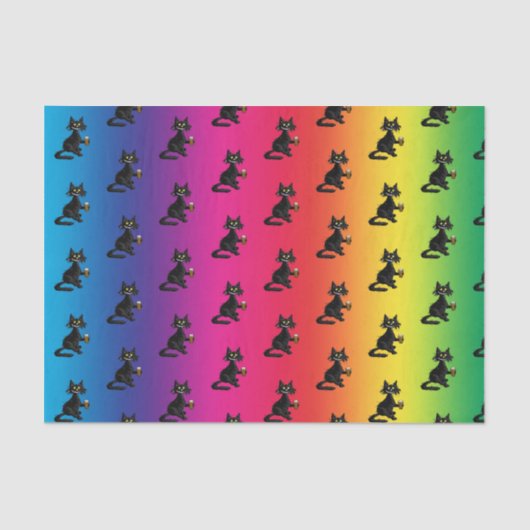 Papier Mousseline Drôle papier de tissu de chats (Recto)