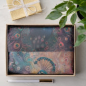 Papier Mousseline Drôle Peacock Colorful Feathful Decoupage (Cadeau)