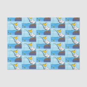Papier Mousseline Drôle pélican de pêche