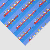 Papier Mousseline Drôle pélicans rameurs dessin animé (Détail)