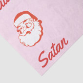 Papier Mousseline Drôle Satan Santa Claus erreur orthographique Typo (Détail)