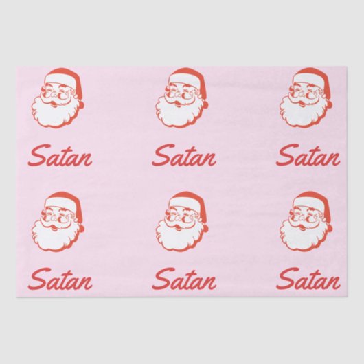 Papier Mousseline Drôle Satan Santa Claus erreur orthographique Typo (Recto)
