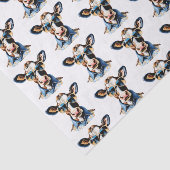 Papier Mousseline Drôle Vache Élégante Tons (Détail)