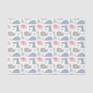 Papier Mousseline Drôle Visage mignon Doodle Motif animal