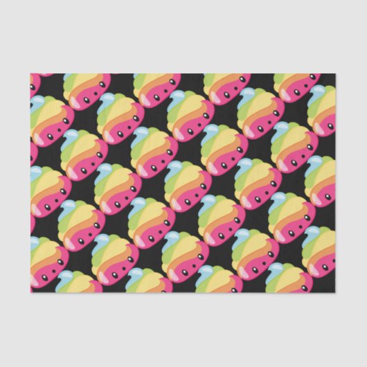 Papier Mousseline Dunette Emoji d'arc-en-ciel (Recto)