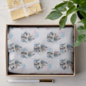 Papier Mousseline Dusty Blue & Pink Alice in Wonderland Baby shower (Cadeau)