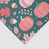 Papier Mousseline Dusty Rose et Turquoise récolte d'automne Thanksgi (Détail)