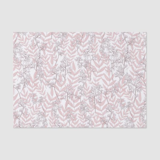 Papier Mousseline Dusty Rose rose Mariage Vintage Botanique (Recto)