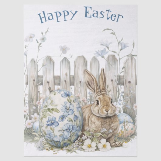 Papier Mousseline Easter Spring Bunny (Recto)
