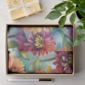 Papier Mousseline Eau Abstraite en floraison de Zinnia (Cadeau)