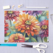 Papier Mousseline Eau Abstraite en floraison de Zinnia (Artisanat)