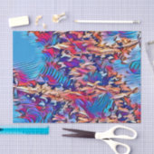 PAPIER MOUSSELINE EAU DE FLUX (Artisanat)