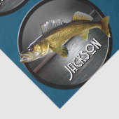 Papier Mousseline Eau de la lune et brochet de walleye (Détail)