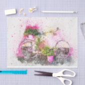 Papier Mousseline Eau romantique Jardin Découpage de vélos (Artisanat)