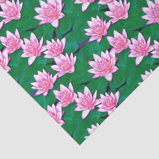 Papier Mousseline Eau rose sur un étang (Détail)