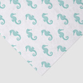 Papier Mousseline Eau turquoise Vintage Seahors (Détail)