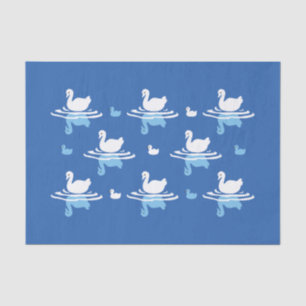 Papier Mousseline Eaux sereines - Conception Motif de Swan Lake