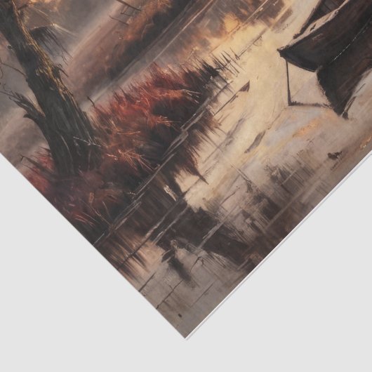 Papier Mousseline Eaux silencieuses - Découpage - (Détail)