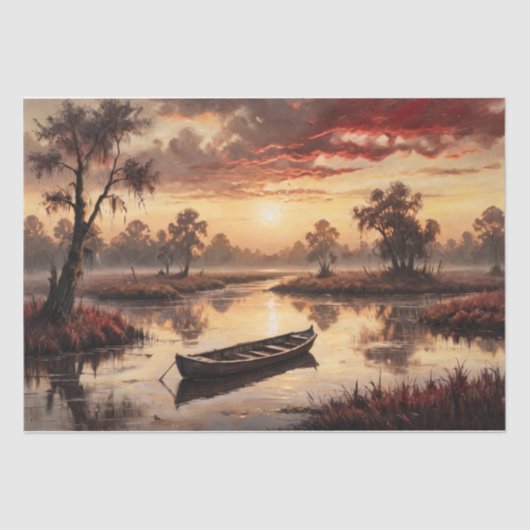 Papier Mousseline Eaux silencieuses - Découpage - (Recto)