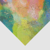 Papier Mousseline Écarpe à l'or, turquoise et vert brillant (Détail)