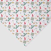 Papier Mousseline Échecs de Noël - Pièces, Arbre, Holly, Rennes (Détail)