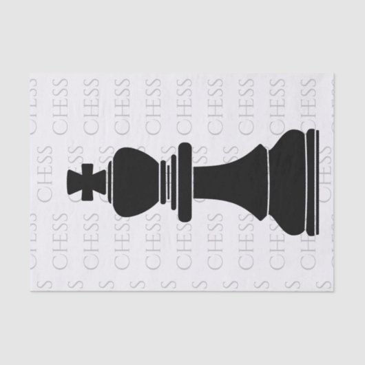 Papier Mousseline Échecs King Classic Pièce moderne Noir, Blanc (Recto)