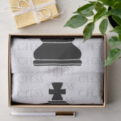 Papier Mousseline Échecs King Classic Pièce moderne Noir, Blanc (Cadeau)
