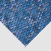 Papier Mousseline Échelle bleue et argentée azurée de dragon de (Détail)