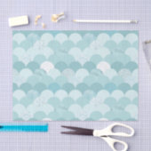 Papier Mousseline Échelle de sirène bleu cyan (Artisanat)