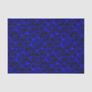 Papier Mousseline Échelles bleu-foncé de sirène de Falln