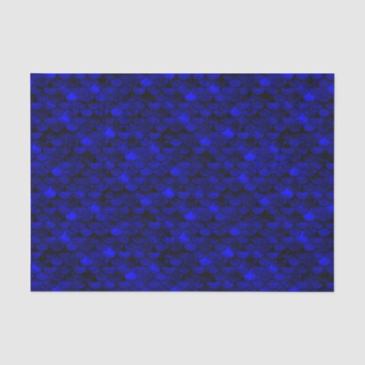 Papier Mousseline Échelles bleu-foncé de sirène de Falln (Recto)
