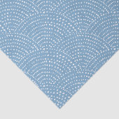 Papier Mousseline Échelles de points d'encre - gris bleu E sur blanc (Détail)