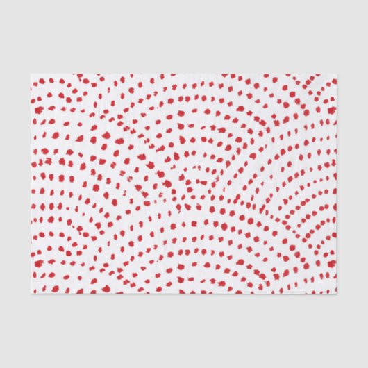 Papier Mousseline Échelles de points d'encre - Points blancs sur rou (Recto)