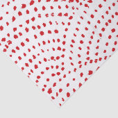 Papier Mousseline Échelles de points d'encre - Points blancs sur rou (Détail)