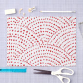 Papier Mousseline Échelles de points d'encre - Points blancs sur rou (Artisanat)
