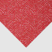 Papier Mousseline Échelles de points d'encre - Points rouges sur bla (Détail)