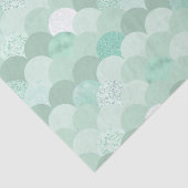 Papier Mousseline Échelles de sirènes vertes (Détail)