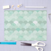 Papier Mousseline Échelles de sirènes vertes (Artisanat)