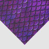 Papier Mousseline Échelles pourpres et bleues de Falln de sirène (Détail)