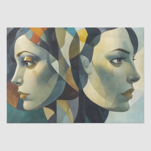 Papier Mousseline Échos divergents - Découpage - (Recto)