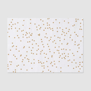 Papier Mousseline Éclaboussure blanche et métallique d'or