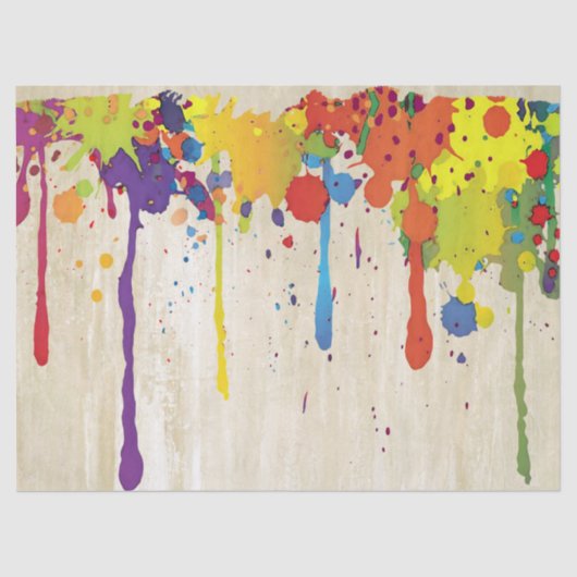 Papier Mousseline ÉCLABOUSSURE DRÔLE II DE COULEUR + votre backgr. (Recto)