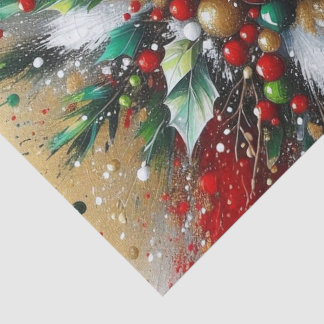 Papier Mousseline Éclaboussures de Noël / Éclats blancs