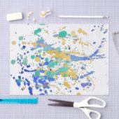 Papier Mousseline Éclaboussures de peinture d'aquarelle (Artisanat)