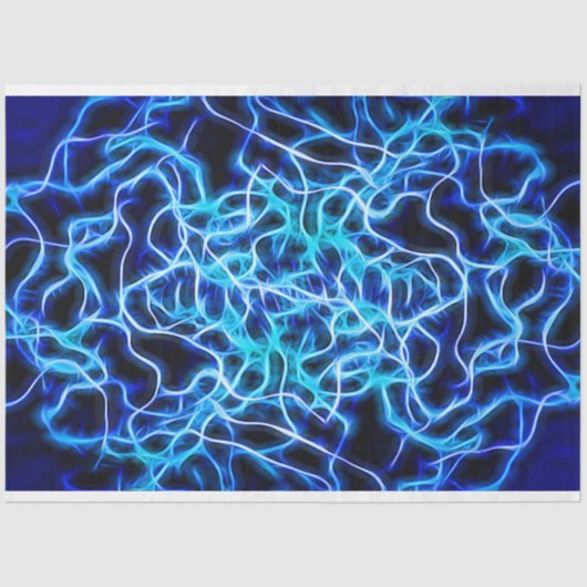 Papier Mousseline Éclair électrique néon bleu Tesla Coil (Recto)